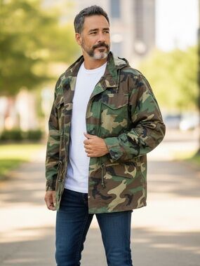 VINTAGE Authentic US Army M-65 Field Jacket | Brass Scovill | Small | MINT